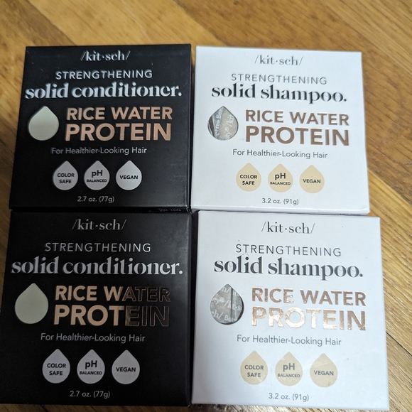 Kitsch Hair Kitsch Set Of Rice Water Protein Shampoo And